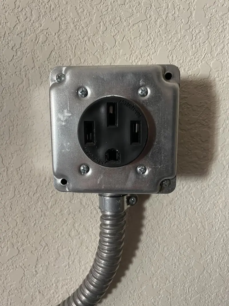NEMA 14-50 outlet installed for Smart Home Electrical in Selma